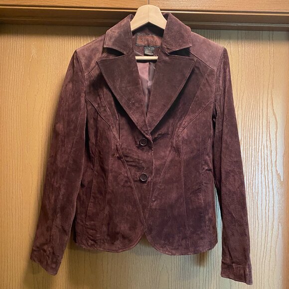Siena Women's Brown 100% Suede Leather Jacket Size 6 Preppy & Gilmore Girls - Picture 1 of 4